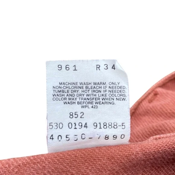 Levis 550 Vintage Jeans 32 x 32 Orange Tab Denim 90s Red Faded Made In USA